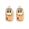 Alloy Enamel Pendants, Food Themes Charms, Canned Fish, 17x8x5mm, Hole: 1.6mm