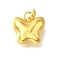 Brass Pendants, Butterfly Charms, with Jump Rings, Cadmium Free & Lead Free, Long-Lasting Plated, Rack Plating, Real 18K Gold Plated, 16x15.5x9.5mm, Hole: 4mm
