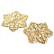 Iron Filigree Joiners Links, Hollow, Flower, Golden, 55x45x0.5mm, Hole: 2.4mm