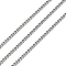 304 Stainless Steel Curb Chains, Soldered, Stainless Steel Color, 3x2x1mm