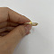 Brass Micro Pave Clear Cubic Zirconia Finger Rings, Real 14K Gold Plated, Letter A, Inner Diameter: 20mm