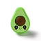 Silicone Beads, Green, Focal Beads, Avocado, 26x19x14mm, Hole: 3.5mm