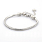 Tarnish Resistant 304 Stainless Steel European Style Round Snake Chains Bracelets, with Lobster Claw Clasp, Stainless Steel Color, 150x3mm