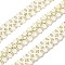 Filigree Polyester Lace Trim, Wavy Trimming for Home Textile Decoration, Gold, 1/2 inch(12mm), about 80.00~90.00 Yards(73.15~82.296m)/Roll