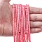 Dyed Synthetic Imperial Jasper Beads Strands, Frosted, Flat Round/Disc, Heishi Beads, Tomato, 4~4.5x2~2.5mm, Hole: 0.9mm, about 160~163pcs/strand, 14.53''~14.72''(36.9~37.4cm)