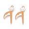 Halloween Theme Alloy Enamel Pendants, Golden, Skull, 29.5x15x1mm, Hole: 1.6~1.8mm