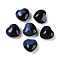 Natural Agate(Dyed & Heated) Heart Palm Stone, Healing Pocket Tone for Reiki Energy Balancing Meditation Gift, Midnight Blue, 19.5~20.5x20~20.5x13~14mm