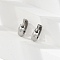 304 Stainless Steel Polishing effect Hoop Earrings, Stainless Steel Color, 13x4mm