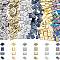 360Pcs 12 Style Opaque Glass Seed Beads, Metallic Colours, 2-Hole, Rectangle, Mixed Color, 4.5~5.5x2~5.5x2~2.5mm, Hole: 0.5~0.8mm