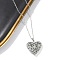 Anti-Tarnish 304 Stainless Steel Heart Locket Pendant Cable Chain Necklaces for Women, Stainless Steel Color, 18.11 inch(46cm), pendants: 26.3x25.6x6.7mm, inner diameter: 18.1x13.6mm