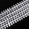 Transparent Glass Beads Strands, Rondelle, Clear, 6x3mm, Hole: 1mm, about 118~121pcs/strand, 14.96~15.31''(38~38.9cm)