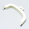 Plastic Purse Frame Handle for Bag Sewing Craft Tailor Sewer, White, 50x85x12mm, Hole: 1.5mm