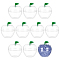Plastic Candy Packing Boxes with Lid, Apple Shape, Clear, 11x13cm