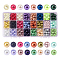 Eco-Friendly Dyed Glass Pearl Round Beads, Mixed Color, 10~11mm, Hole: 1~1.5mm, about 15pcs/compartment, 360pcs/box