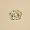 Transparent Plastic Bead Frame, Flower with Polka Dot Pattern, Light Green, 19x20x4mm, Hole: 1.6mm