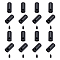 Zinc Alloy End Caps, Column, Electrophoresis Black, 13x5.5mm, Hole: 2mm, Inner Diameter: 3.5mm, 30 sets