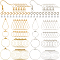 DIY Ring & Teardrop Brass Dangle Earring Making Kit, Platinum & Golden, 20~45x20~22mm, Hole: 1mm