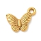 Ion Plating(IP) 304 Stainless Steel Pendants, Butterfly Charm, Real 18K Gold Plated, 15.5x18.5x2.5mm, Hole: 2mm
