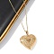 304 Stainless Steel Heart Locket Pendant Cable Chain Necklaces for Women, Golden, 40~45cm, pendants: 29x29x7mm, inner diameter: 20x21mm