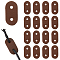 50Pcs Oval PU Leather Slider Buckle, Adjustable Webbing Strap Release Buckles, for Backpack Strap Accessories, Saddle Brown, 36x18x3.5mm, Hole: 4.5mm