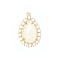 Natural Moonstone Pendants, Teardrop Pendants, with Golden Brass Findings & Cubic Zirconia, Faceted, 25x17x5mm