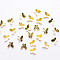 Brass Cabochons, Nail Art Decoration Accessories, Butterfly, Golden, 7.5x7.5x1.5mm