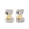Brass Beads, Platinum & Golden, Letter I, 11x7x7.5mm, Hole: 5x4mm