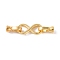 Brass Fold Over Clasps, Infinity, Real 18K Gold Plated, 38mm, Hole: 3.5mm