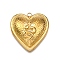 304 Stainless Steel Pendants, Heart with Snake Charm, Real 18K Gold Plated, 25.5x25x7mm, Hole: 1.8mm
