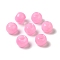 Natural White Jade(Dyed) Gemstone European Beads, Large Hole Beads, Rondelle, Pearl Pink, 12~12.5x9~10.5mm, Hole: 5.5~6mm