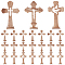 24Pcs Wood Cross Display Decorations, Camel, 170x110x2.7mm