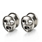 Halloween Ghost Face Brass and Alloy Ear Tunnels, Platinum, 12mm