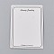 Cardboard Jewelry Display Cards, for Hanging Earring & Necklace Display, Rectangle, White, Word, 9x6x0.05cm, Hole: 0.2cm, 100pcs/bag