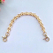 Iron Chain Bag Handles, with Lobster Clasps, with Swivel Clasps, for Bag Straps Replacement Accessories, Light Gold, 245~265x6.93~12.09mm