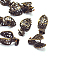 Brass Ice Pick and Pinch Bails, Leaf, Antique Bronze, 18mm, Hole: 5x4mm, Pin: 1mm