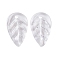 Transparent Acrylic Pendants, Leaf, Clear, 18x11x3mm, Hole: 1.4mm, about 1250pcs/500g