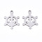 Non-Tarnish 201 Stainless Steel Pendants, Laser Cut, Helm with Anchor, Stainless Steel Color, 20x15x0.9mm, Hole: 1.6mm