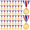 Metal Medals, with Polyester  Strap, Golden, 740mm