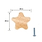 Wood Drawer Knobs, Cabinet Handle, with Screw, Star, 49x49mm