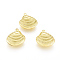 Brass Pendants, Shell Shape, Golden, 19x19.2x7.2mm, Hole: 1mm