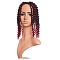Spring Twist Ombre Colors Crochet Braids Hair, Synthetic Braiding Hair Extensions, Heat Resistant High Temperature Fiber, Long & Curly Hair, Burgundy, 14 inch(35.5cm), 24strands/pc