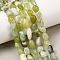 Natural Xiuyan Jade Beads Strands, Nuggets, Tumbled Stone, 4~10x5~8x4~7.5mm, Hole: 0.8mm, about 55~58pcs/strand, 16.14''(41cm)