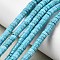 Natural Magnesite Beads Strands, Dyed & Heated, Heishi Beads, Flat Round/Disc, Light Sky Blue, 4x2mm, Hole: 0.6mm, about 175~179pcs/strand, 14.96''~15.16''(38~38.5cm)