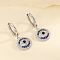 Retro Style S925 Silver Devil's Eye Pendant Earrings for Women