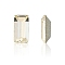 Preciosa® MAXIMA Crystal Fancy Stones, Czech Crystal, 435 26 212 Baguette, Dura Foiling, 00520 Light Gold Quartz, 4x2mm
