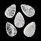 Natural Quartz Crystal Big Pendants, Rock Crystal Teardrop Charms, 53~55x33~35x6~7.5mm, Hole: 1~1.6mm