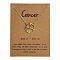Alloy Crystal Rhinestone Constellation Pendant Necklaces for Women, Golden, Cancer, 14.96 inch(38cm)
