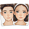 Plastic Makeup Painting Practice Board, Reusable Face Painting Exercise Template, Rectangle with Boy & Girls Pattern, Mixed Color, 29.7x21cm, 2pcs/set