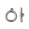 Non-Tarnish 304 Stainless Steel Toggle Clasps, Oval, Stainless Steel Color, oval: 20x16x3mm, Hole: 1.8mm, Bar: 6x22x2.5mm, Hole:1.8mm