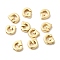 Brass Charms, for Personalized Name Necklace Making, Long-Lasting Plated, Real 18K Gold Plated, Letter G, G: 8.5x8x3mm, Hole: 1.6mm